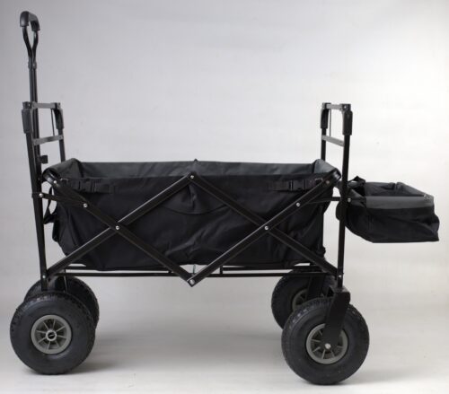 Black Charcoal Trolley No Canopy Folded Up